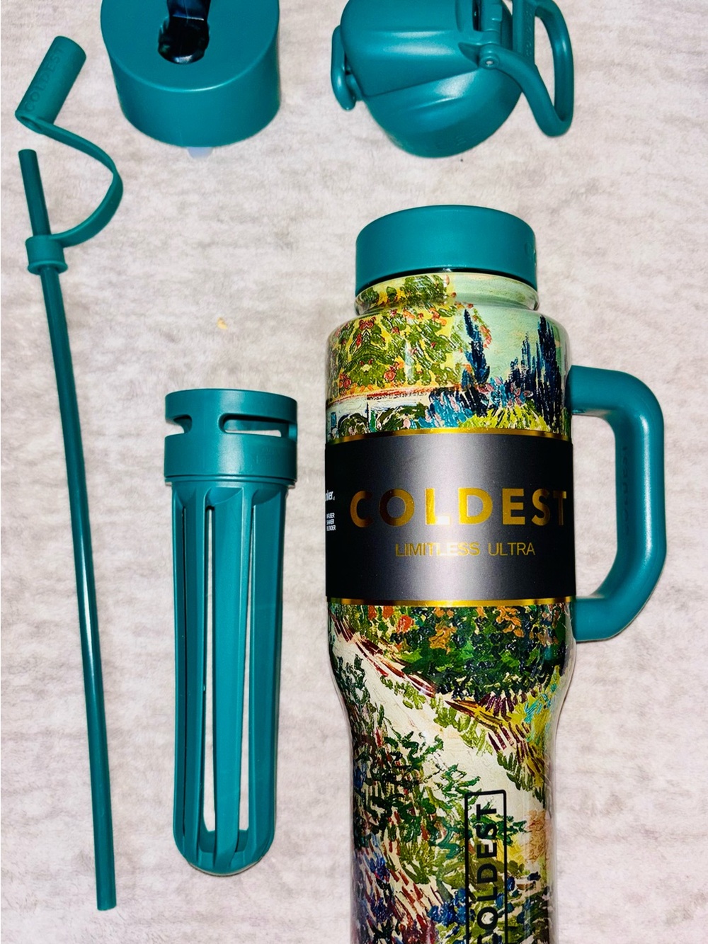 Coldest Limitless Ultra Insulated Travel Mug in Teal with Scenic Print - Picture 5 of 6